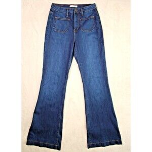 Angry Rabbit Jeans Womens 30/11 Flare Stretch Denim Front Patch Pockets ASF466